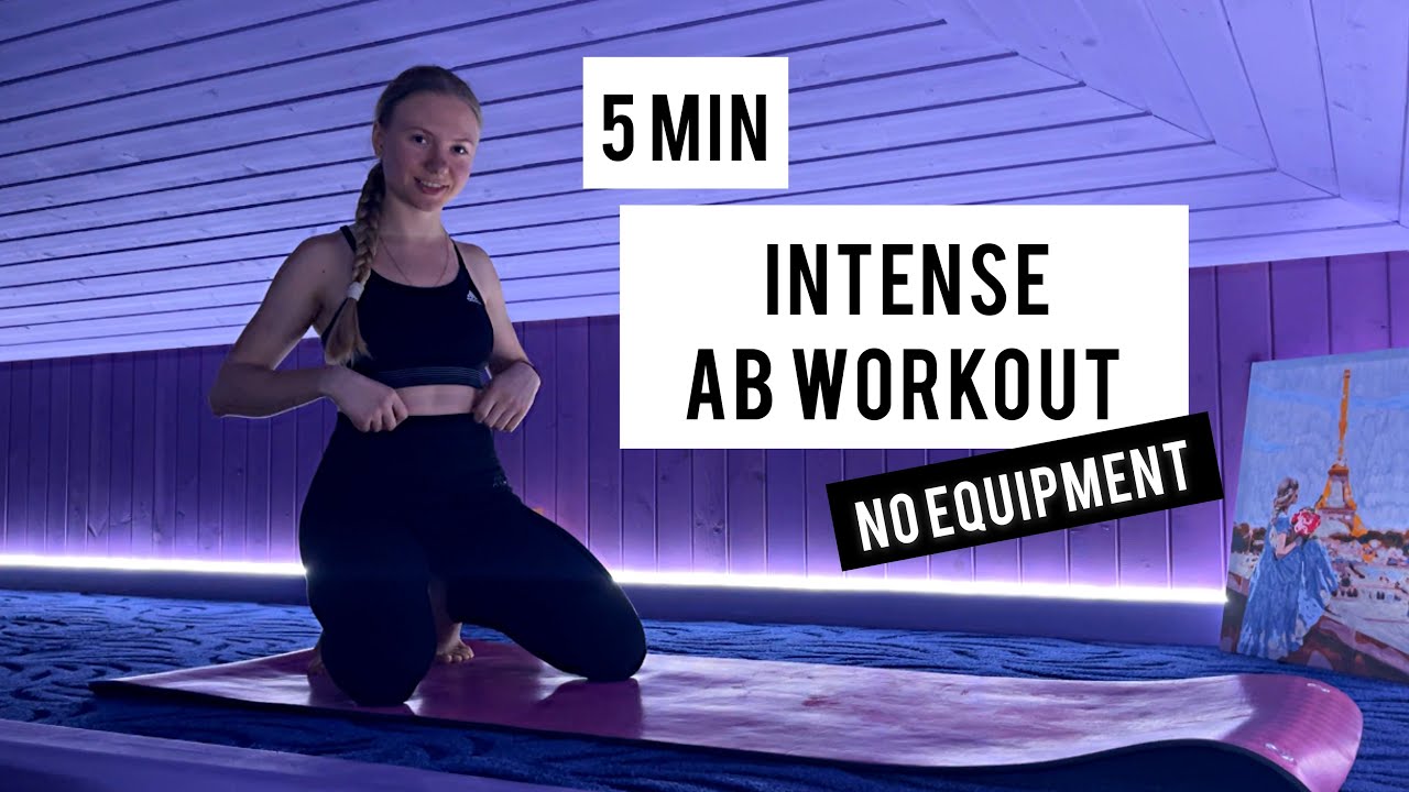5 MIN AB INTENSE WORKOUT: no equipment / ArinaRey - YouTube