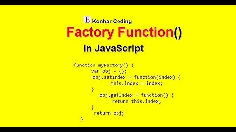 Factory Function in JavaScript