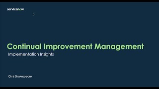 Continuous Improvement Management