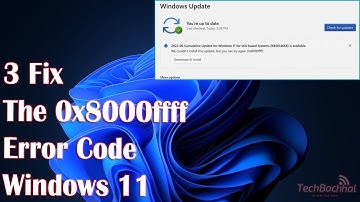 How to fix the 0x8000ffff error code in Windows 11