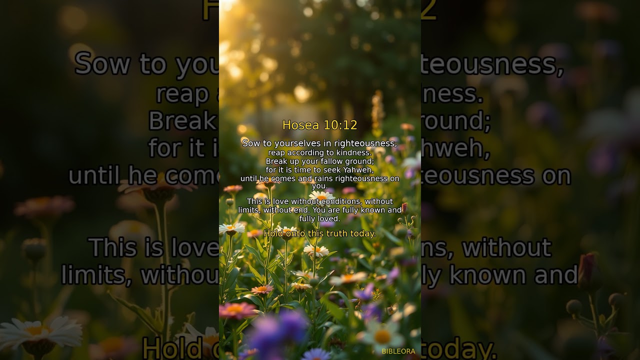 📖 HOLY BIBLE: God's Love | Hosea 10:12 #shorts