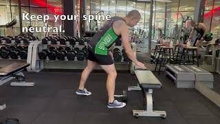 Split Stance Single Arm Dumbbell Row