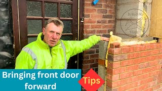 BRINGING A FRONT DOOR FORWARD BUILDING REGULATIONS COMPLICATE THE JOB#bricklaying #construction