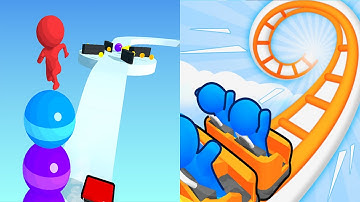 Stack Rider VS Runner Coaster ⚫🔷⚫ All Levels Gameplay Android, ios (Part 14)