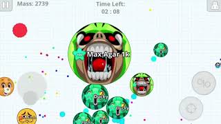 Agario Mobile clean popsplits//Tricksplits// Double-cannon//Destroying noobs