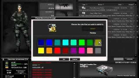 PLAYER NAME COLOR COMBAT ARMS EU