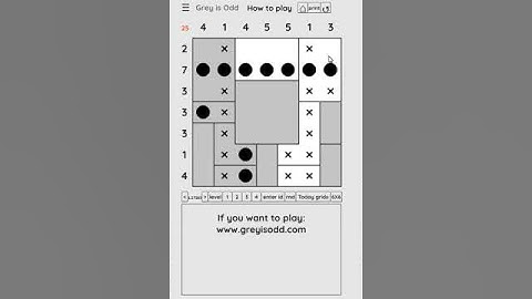 Grey is Odd - Today grids. Solution level 2 7X7 dated 02-29-2024
