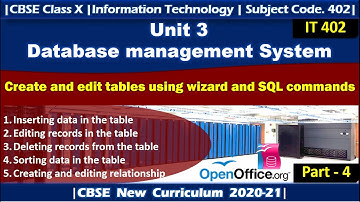 Perform operations on table |Part - 4| IT 402 | Class 10 | OpenOffice Base|