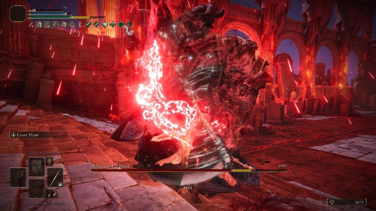 Blackflame Zealot melting Mohg lord of blood (no damage, solo) YouTube