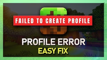 Minecraft - Failed To Create Profile Error Fix - Guide