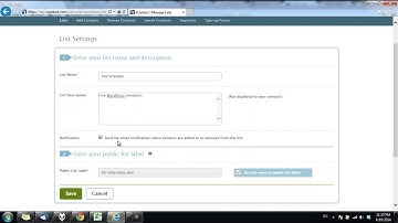 [1/3]How To Create A List In iContact To Work With Wp Lead Plus