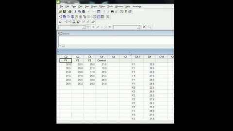 Stacking Data in  Minitab