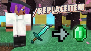 How to Use the ReplaceItem Command - Minecraft Bedrock Commands Tutorial Series