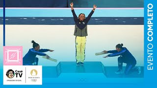 Thumbnail for EVENTO COMPLETO: REBECA É OURO NO SOLO! É A MAIOR DA HISTÓRIA | TRAVE E SOLO | OLIMPÍADAS PARIS 2024