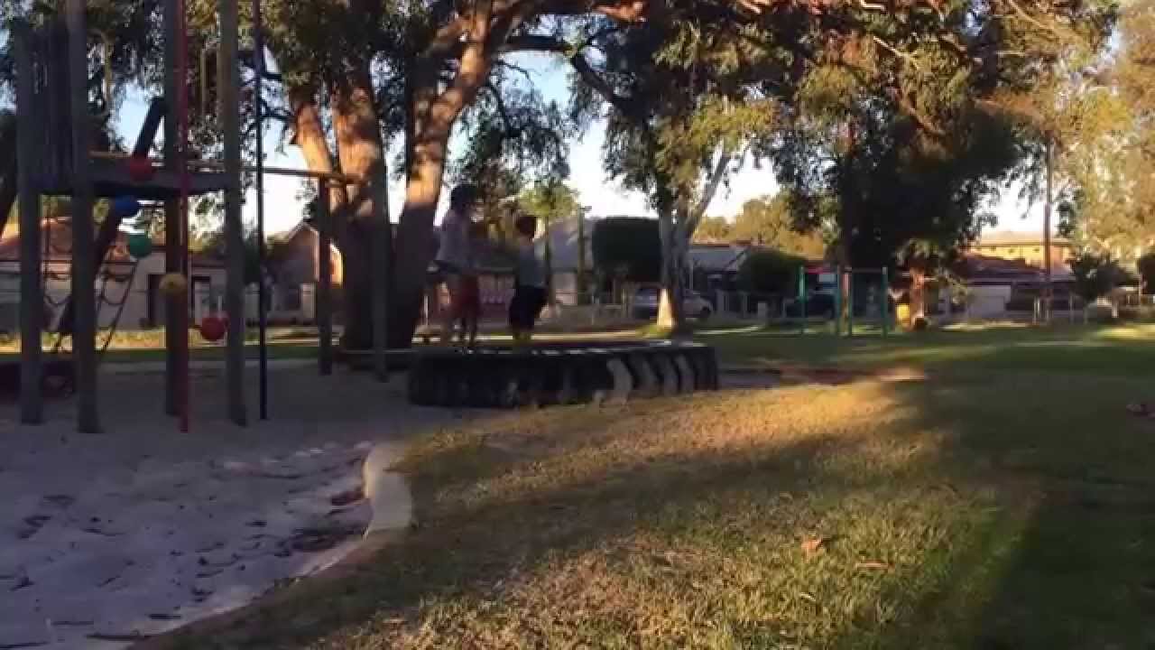 Kids playing rough at the playground!