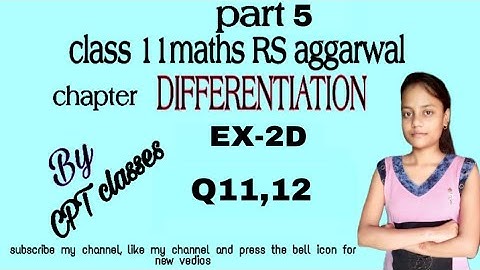 Class 11 maths RS aggarwal chapter Differentiation EX-2D part 5