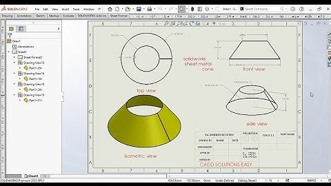 SolidWorks Sheet Metal Cone