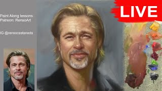 One session oil painting - Brad Pitt