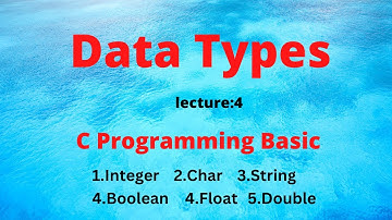 Data Types. #datatypes #cprogramming #integers #characters #string #boolean #float #double