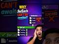 forEach Doesn’t Wait for async/await 😱 | JavaScript Pro Tip #js #jstips #jsinterviewquestions