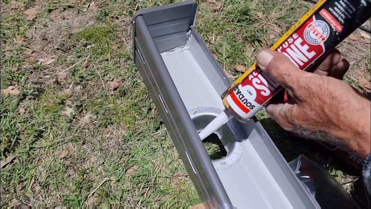 How to Cut and Install a Gutter Dropper Outlet for a Downpipe YouTube