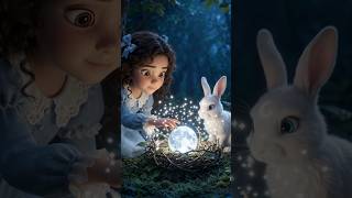 🌙🐰 The Little Girl and the Moon Rabbit | A Magical Fairy Tale for kids #baby #cute #animals