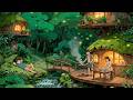 Peaceful Winter Days: Living with Family Inside a Hollow Tree | Ghibli-Style Video