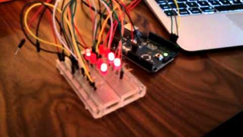 Binary LED counter with Arduino and shift register