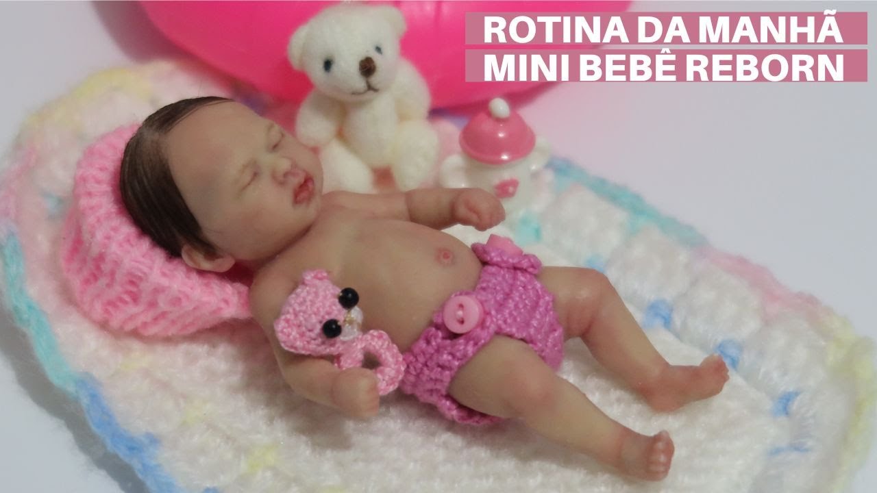 Bebê Reborn silicone sólido mini bebê