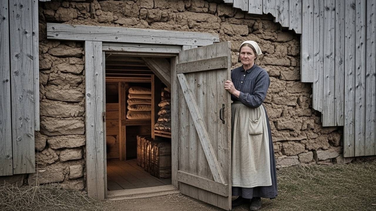 Sie versteckte ihre Wellblechhütte in der Scheune  bis der Blizzard bewies, dass sie sie warm hielt.