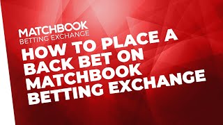 How to place a back bet on Matchbook Betting Exchange screenshot 4