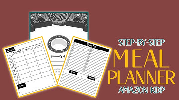Amazon KDP Low Content Book Ideas: Step-by-Step Meal Planner Interior Design in Affinity Publisher