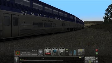 Train Simulator 2014 HD: Amtrak GE Genesis P42DC Pacific Surfliner Coasts Downhill on Dynamic Brakes