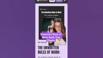 Unwritten rules of work book: Free giveaway