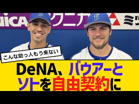 DeNA、バウアーとソトを自由契約に 【2ch】【5ch】【反応】