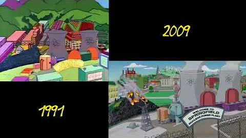 The Simpsons Intro (1991 vs. 2009) - Video