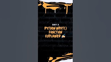 Day 3: Python input() Function Explained ✍️ #100DaysOfPython #coding
