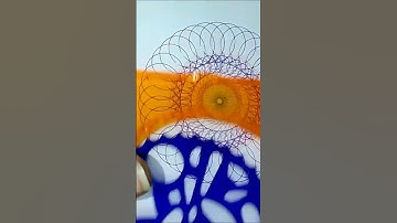 How many rotation were drawn??#asmr#spirograph #drawing#satifying #viralvideo 💙💚💛