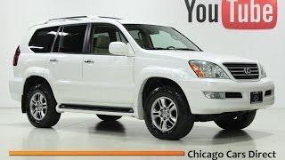 Chicago Cars Direct Presents a 2008 Lexus GX470 4WD. Blizzard Pearl White/Ivory.  X13374