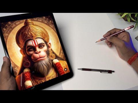 Lord Hanuman Drawing Picture - Drawing Skill