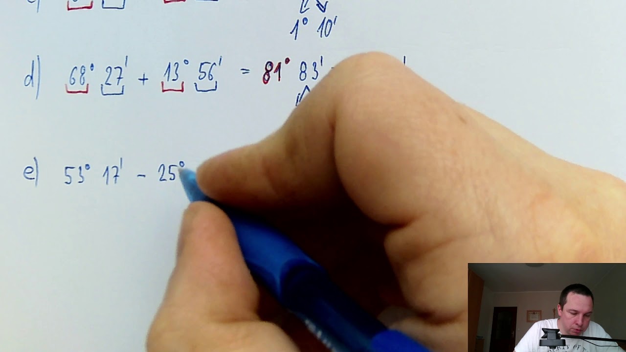 M6 - sčítání a odčítání úhlů