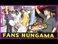 Fans Hungama @ Supreme Movie Theaters at RTC Cross Road :Sai Dharam Tej, Rashi Khanna