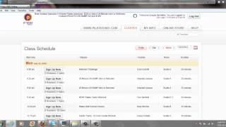 Scheduling a Class at Pilates 1901 Instructions