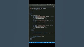 Accordion HTML CSS Javascript #html5 #css3 #javascript