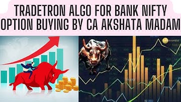 Tradetron Algo for option buying  using Pivot Points,CPR and VWAP by Akshata Madam