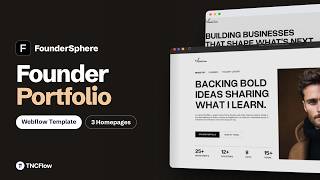 Full Founder Portfolio Website Template for Webflow | FounderSphere Guide