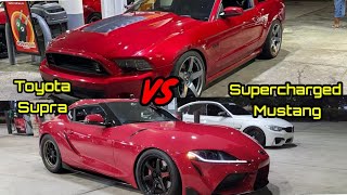 MKV Toyota Supra VS Nitrous Corvette, Supercharged Mustang 5.0, \& MK7 Golf R! - Street Racing!