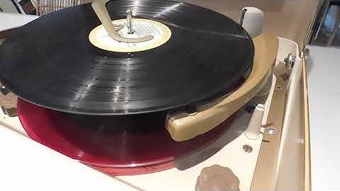 Motorola CALYPSO record player playing a couple LP