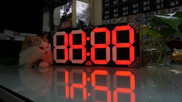 DIY BIG WALL CLOCK -  7 Segment Digital Clock with LED RGB