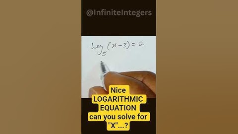 How to Solve Logarithmic Equations for X  #logarithm  #algebra #shorts
